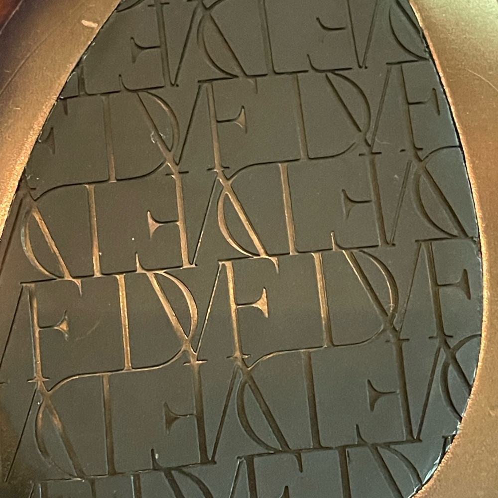 NEW Diane Von Furstenberg Black Patent Mules with Intricate Design - Picture 8 of 10